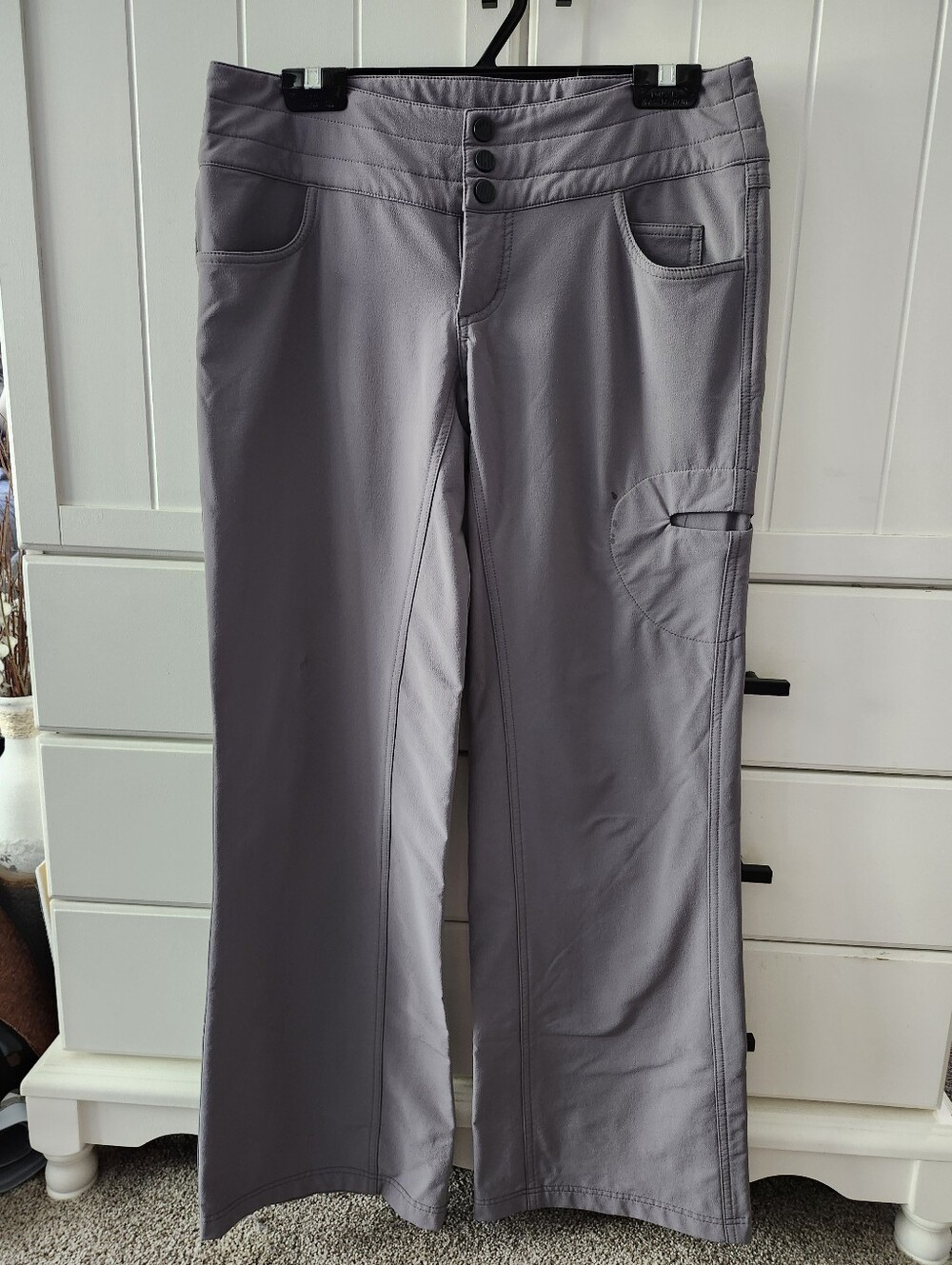 Womens Lululemon Gray Straight-Leg Utility Pants Sz 31